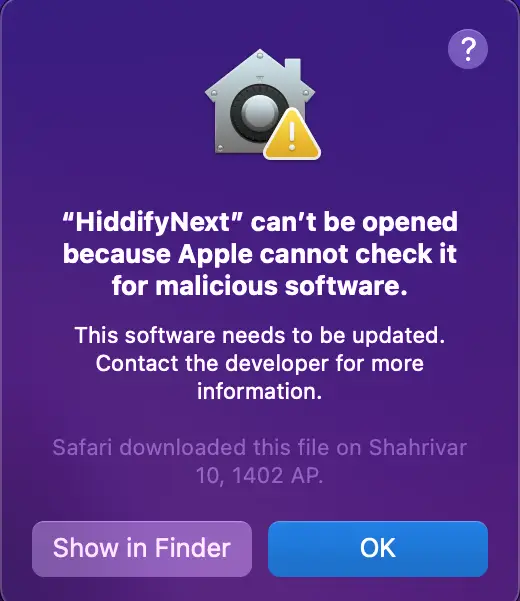 全平台科学上网客户端 Hiddify Next 安装与配置详解 14 install hiddify on MacOS step4